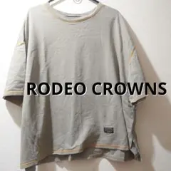 ロデオクラウンズ ルーズフィット カーキ Tシャツ 半袖