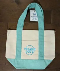 大人気Trader Joe’sトレジョミニパステルキャンバストートバッググリーン