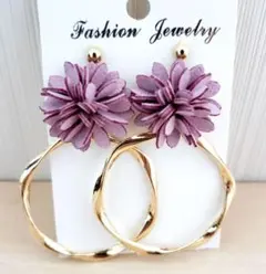 522②# ピアス ハンドメイド フラワー レジン 桜 夏ピアス 秋ピアス