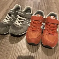 New Balance スニーカー 23cm グレー オレンジ 2足セット