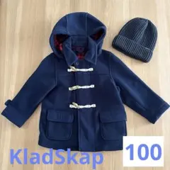 kladskap クレードスコープ ダッフルコート&ニット帽100cm ネイビー