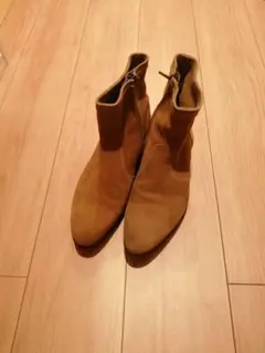 ユナイテッドアローズ　ベージュ スエード ブーツ　サイドジップ　5　イタリア製