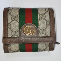 【美品】Gucci 二つ折り財布 GGスプリーム オフディア