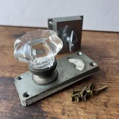 大正ロマン 古いガラスのドアノブ 空錠 48mm 未使用 デッドストック 大正ロマン 古いガラスのドアノブ 空錠 48mm 未使用 デッドストック