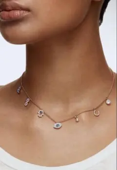 【7万】Swarovski Symbolic ネックレス　ピンクゴールド
