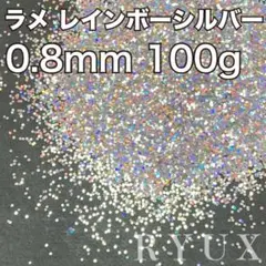 大容量！ラメ グリッター レインボーシルバー 0.8mm 100g塗装 フレーク