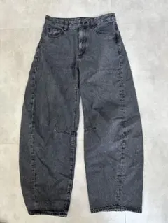 GU バレルレッグジーンズ　L ダークグレー