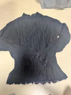MOUSSY 黒 レース シャツトップス Fサイズ