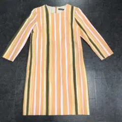 【マリメッコ 美品ワンピ】Marimekko ワンピース 36 オレンジ系