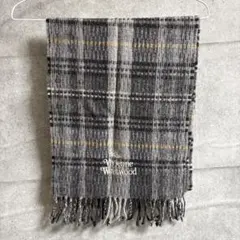 ヴィヴィアンウエストウッド　チェック柄　マフラー　オーブ刺繍