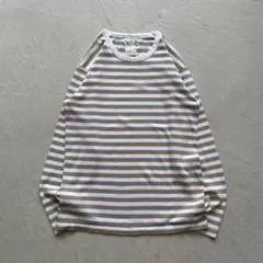 00s agnes b. border l/s ボーダー ロンt 水色 白 - メルカリ