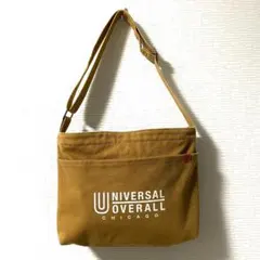 【美品】ユニバーサルオーバーオール ショルダーバッグ キャンバス キャメル 帆布