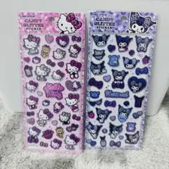 キティ、クロミ　　 グリッターシール 2枚セット