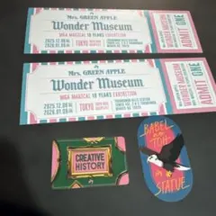 ミセスグリーンアップル　ワンダーミュージアム　チケットステッカー2枚セット