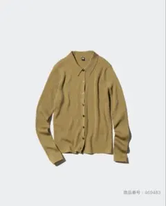 ユニクロ　メリノリブポロカーディガン