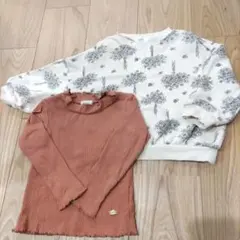 Seraph　花柄スウェット＆リブフリルトップスセットのサムネイル