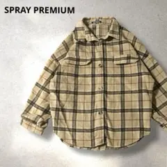 【SPRAY PREMIUM】チェック柄　シャツ　ジャケット　オーバーシルエット