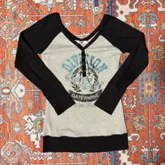 Y2k ピチT ロンT ラグラン