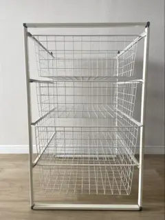 組立不要】IKEA ANTONIUS アントニウス4段 ワイヤーバスケット 白