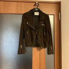 ROPÉ ダークブラウン スエードライダースジャケット