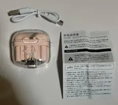 本日限定販売 吉田産業 キャラクタークリアケースワイヤレスイヤホン ピンクのサムネイル