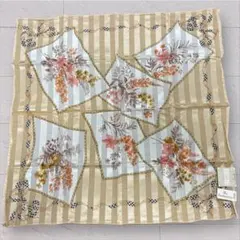 Burberrys 花柄 シルクコットン ハンカチスカーフ