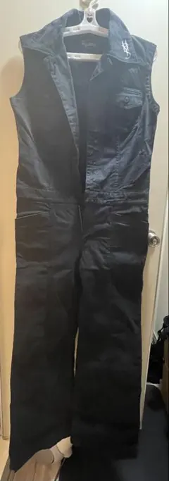 ヒステリックグラマー ブラックノースリーブオールインワン つなぎ