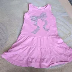 a.v.v ピンク リボン ノースリーブワンピース 120