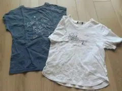 コムサイズム ユニクロ 140 Tシャツ 2枚 リラックマ 白 くすみブルー
