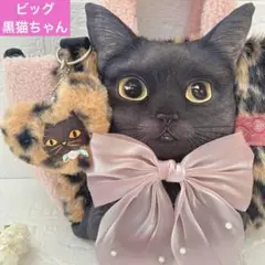 ゆ*ら様 ビッグ黒猫ちゃん　コヤンイサムチョン　ファー＆プードルボア　ラウンドト