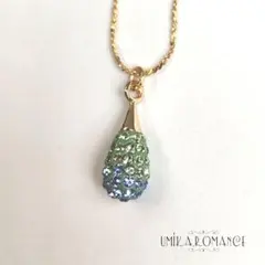 サファイア の 雫 パヴェ ネックレス ★ ハンドメイド