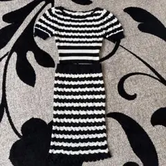 ⑰ 中古超美品 snidel☆柄編みニット セットアップ