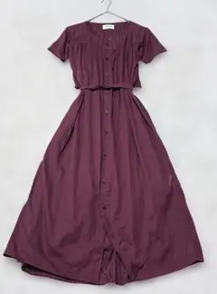 beautiful people 綿麻 レイヤードロングシャツワンピースのサムネイル