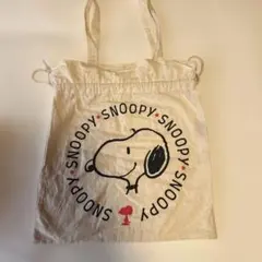 SNOOPY巾着生成り