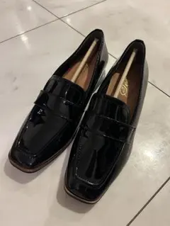 SESTO セスト　スリムスクエアローヒールローファーパンプス