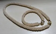 【ベビーパール】ホワイトパール ネックレスとブレスレットセット