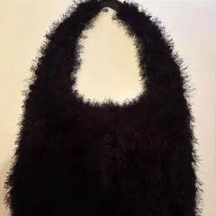 黒 ファー風トートバッグ