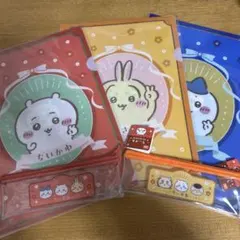 ちいかわキャンドゥ　クリアファイル　ビニールペンポーチ　5点セット