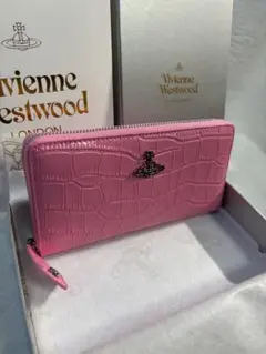 Vivienne Westwood クロコ型押し 長財布 ピンク