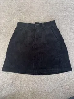 GU ブラック コーデュロイ タイトスカート M