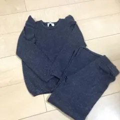 H&M キッズ　ラメ入りセットアップ　110〜120