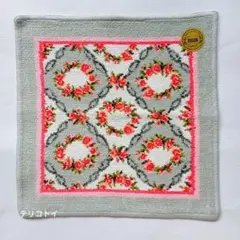 FEILER　フェイラー　ハンカチ　フラワーワルツ　30×30　新品　グレー