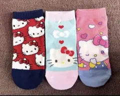 ⑦ キティ　サンリオ　キャラクター　19〜24cm 靴下　ソックス　お得　キッズ