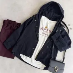 美品▲アーバンリサーチ マウンテンパーカー ネイビー 金ボタン レディース