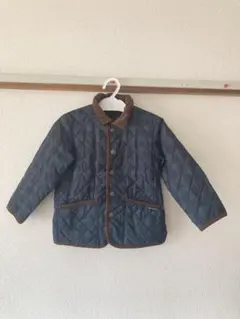 【ワケあり】MIKIHOUSE チェック中綿キルティングコート 100cm