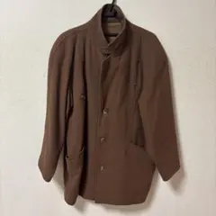 ブラウン チェスターコート ダブルボタン