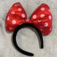 ミニーマウス 赤い水玉カチューシャ