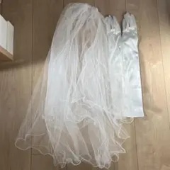 ウェディングベールとグローブ