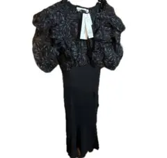 リリーブラウン　レースドッキングニットワンピース　LWNO241010