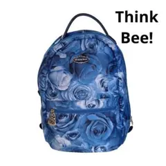 Think Bee!／シンクビー　リュックサック　ブルー　青　バラ　薔薇